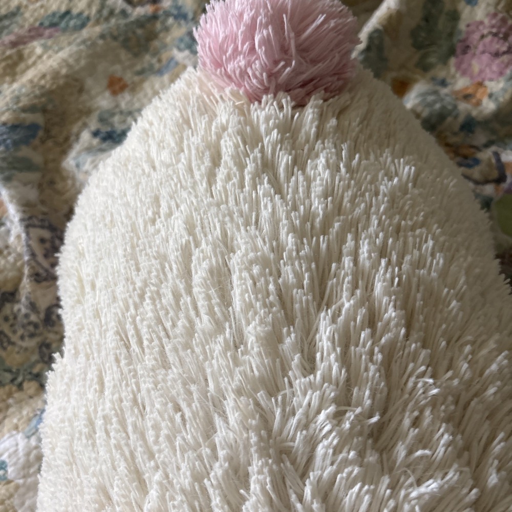 My Pillow Pet Bunny Rabbit 2011 White With Polka Dot Ears Light Pink 19" VTG - Picture 3 of 9
